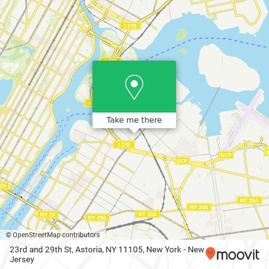 Mapa de 23rd and 29th St, Astoria, NY 11105