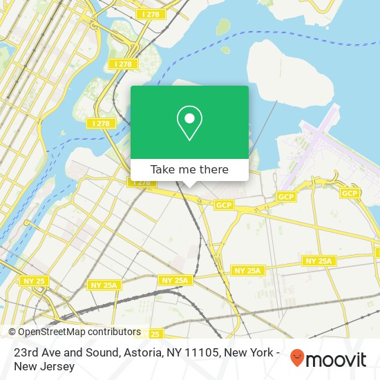 Mapa de 23rd Ave and Sound, Astoria, NY 11105