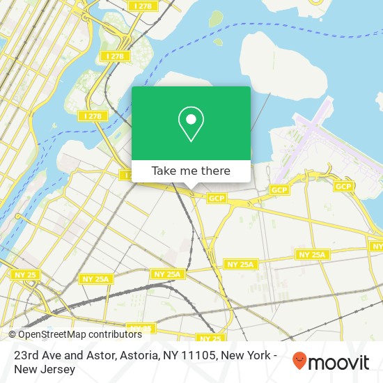 Mapa de 23rd Ave and Astor, Astoria, NY 11105