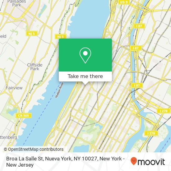 Broa La Salle St, Nueva York, NY 10027 map