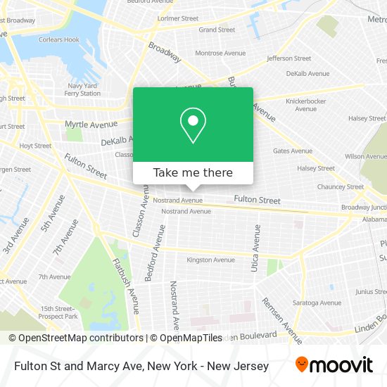 Fulton St and Marcy Ave map
