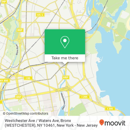 Westchester Ave / Waters Ave, Bronx (WESTCHESTER), NY 10461 map