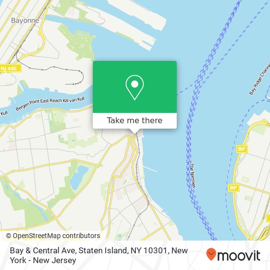 Mapa de Bay & Central Ave, Staten Island, NY 10301