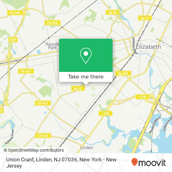 Union Cranf, Linden, NJ 07036 map