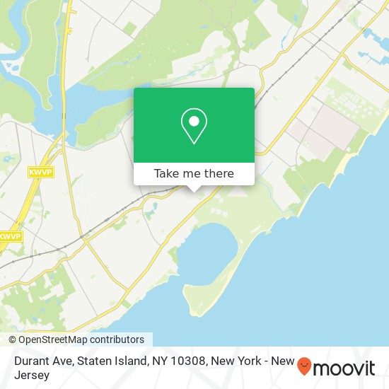 Mapa de Durant Ave, Staten Island, NY 10308
