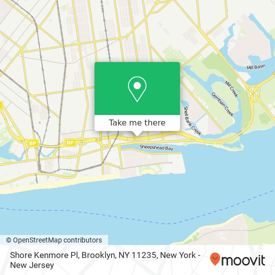 Shore Kenmore Pl, Brooklyn, NY 11235 map