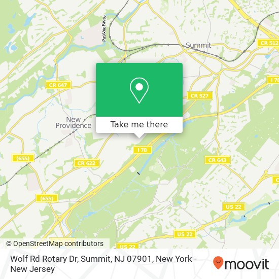 Wolf Rd Rotary Dr, Summit, NJ 07901 map