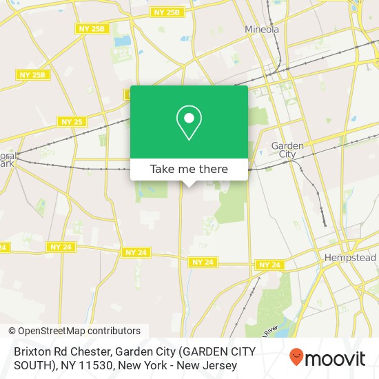 Mapa de Brixton Rd Chester, Garden City (GARDEN CITY SOUTH), NY 11530