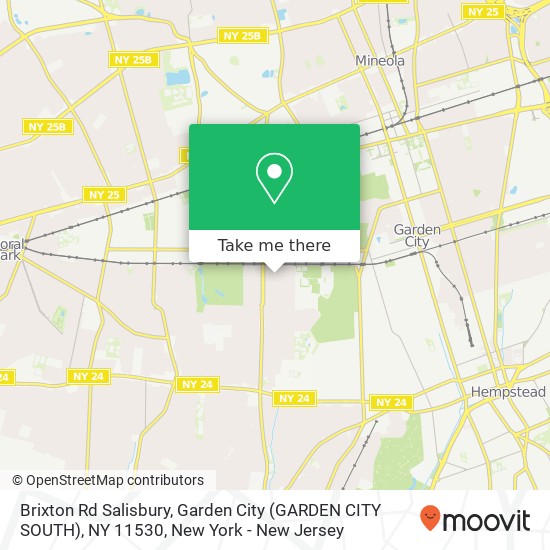 Mapa de Brixton Rd Salisbury, Garden City (GARDEN CITY SOUTH), NY 11530