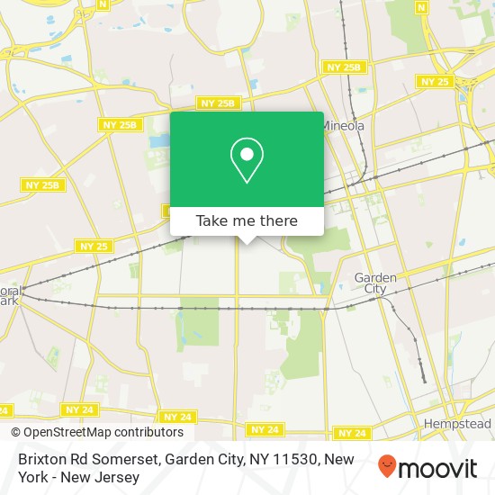 Mapa de Brixton Rd Somerset, Garden City, NY 11530