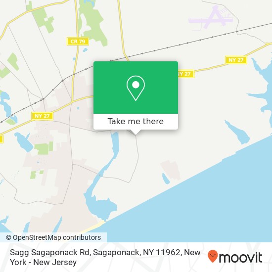 Mapa de Sagg Sagaponack Rd, Sagaponack, NY 11962