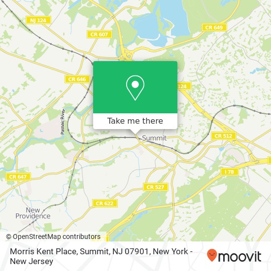 Morris Kent Place, Summit, NJ 07901 map