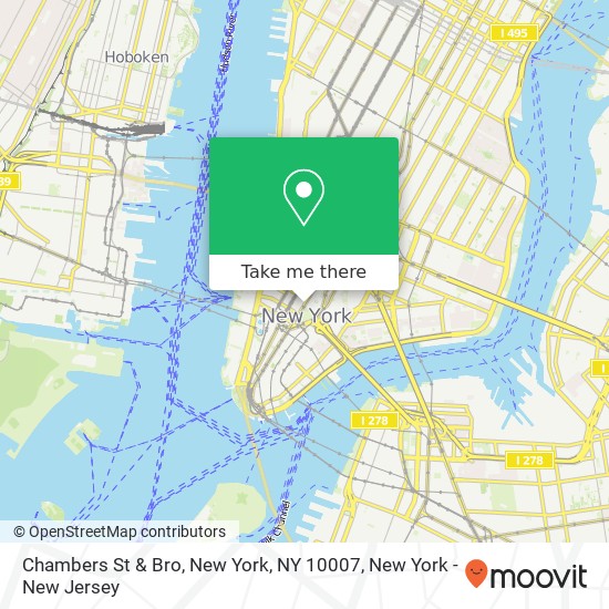 Mapa de Chambers St & Bro, New York, NY 10007