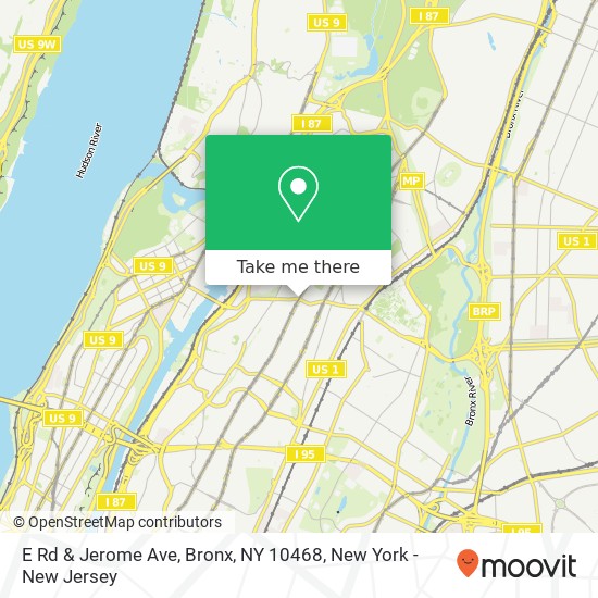 E Rd & Jerome Ave, Bronx, NY 10468 map
