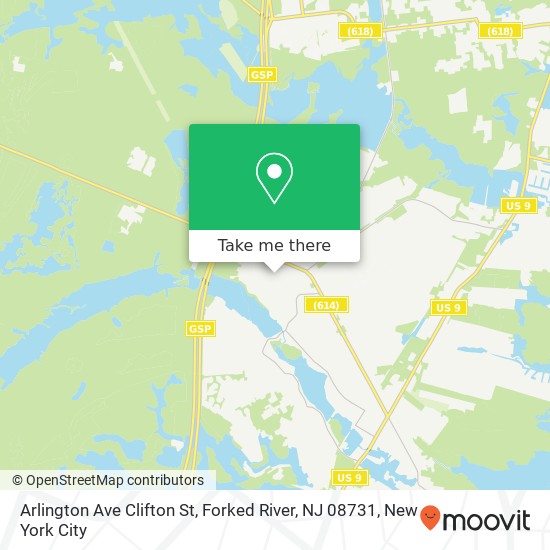 Arlington Ave Clifton St, Forked River, NJ 08731 map
