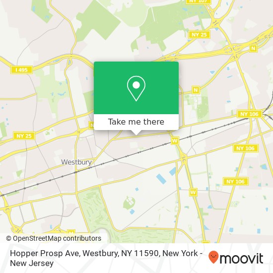 Mapa de Hopper Prosp Ave, Westbury, NY 11590