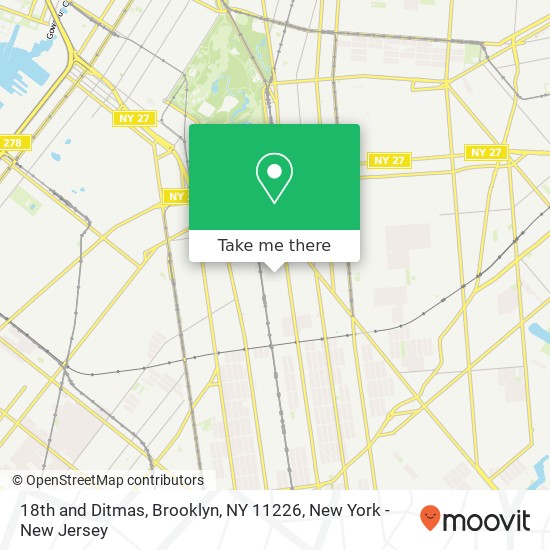 18th and Ditmas, Brooklyn, NY 11226 map