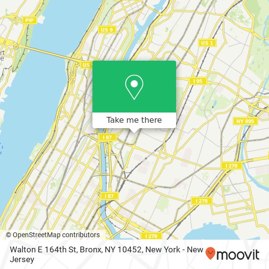 Walton E 164th St, Bronx, NY 10452 map