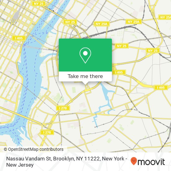 Mapa de Nassau Vandam St, Brooklyn, NY 11222