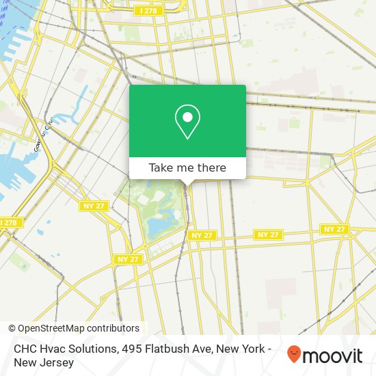 Mapa de CHC Hvac Solutions, 495 Flatbush Ave