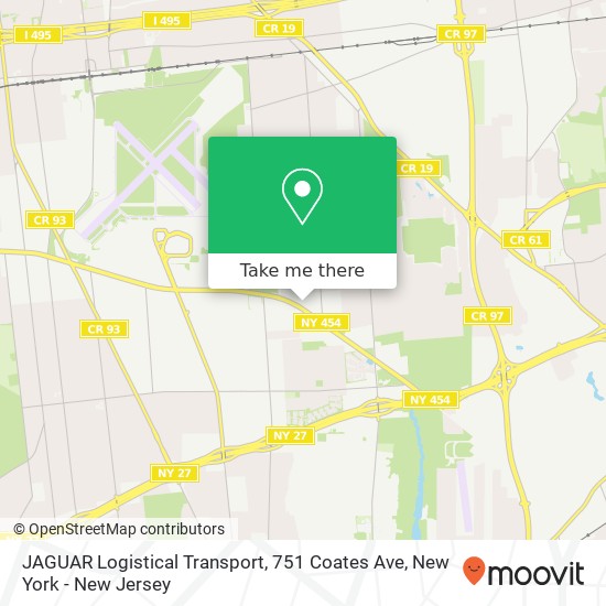 Mapa de JAGUAR Logistical Transport, 751 Coates Ave