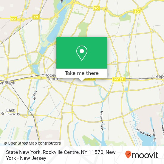 Mapa de State New York, Rockville Centre, NY 11570