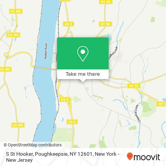 Mapa de S St Hooker, Poughkeepsie, NY 12601