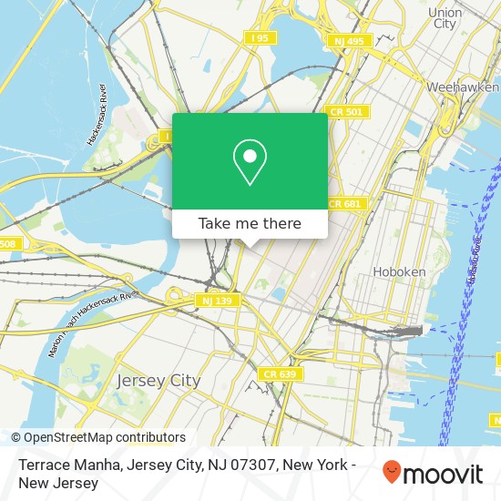 Terrace Manha, Jersey City, NJ 07307 map