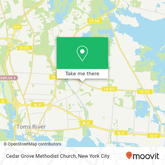 Cedar Grove Methodist Church map