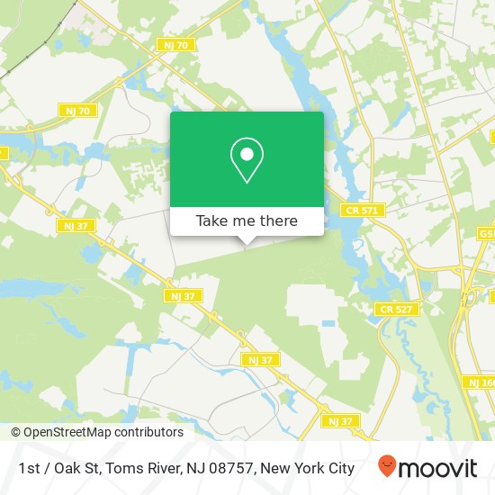 1st / Oak St, Toms River, NJ 08757 map