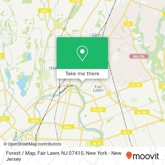 Mapa de Forest / Map, Fair Lawn, NJ 07410