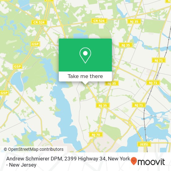 Andrew Schmierer DPM, 2399 Highway 34 map