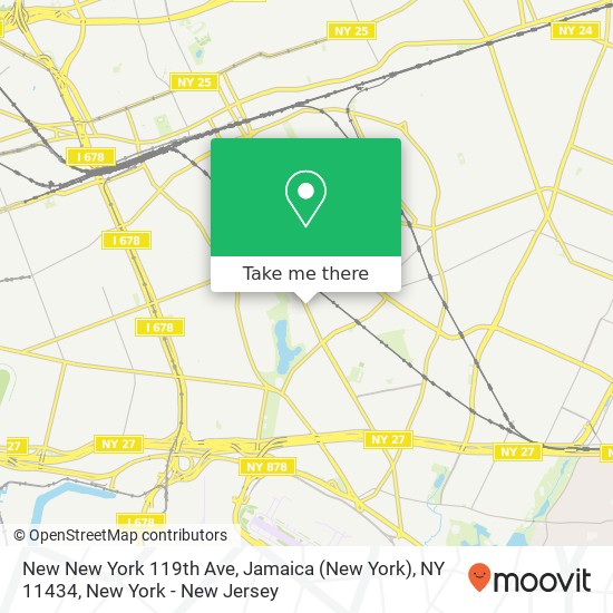 Mapa de New New York 119th Ave, Jamaica (New York), NY 11434