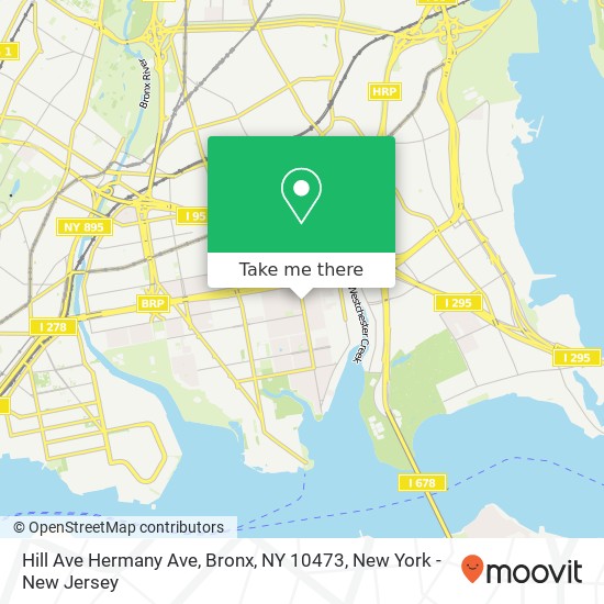 Hill Ave Hermany Ave, Bronx, NY 10473 map