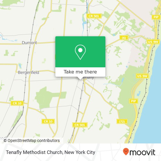 Tenafly Methodist Church map