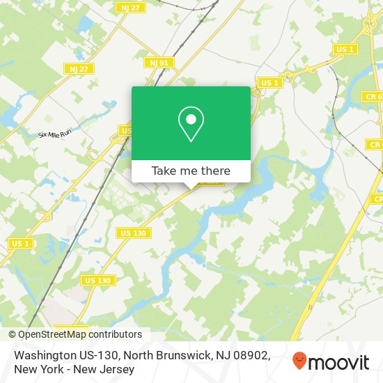 Mapa de Washington US-130, North Brunswick, NJ 08902