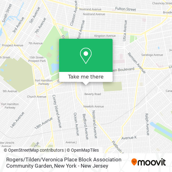 Rogers / Tilden / Veronica Place Block Association Community Garden map