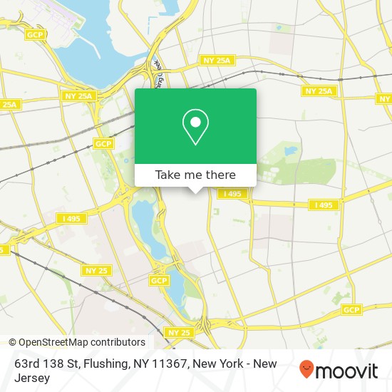 63rd 138 St, Flushing, NY 11367 map