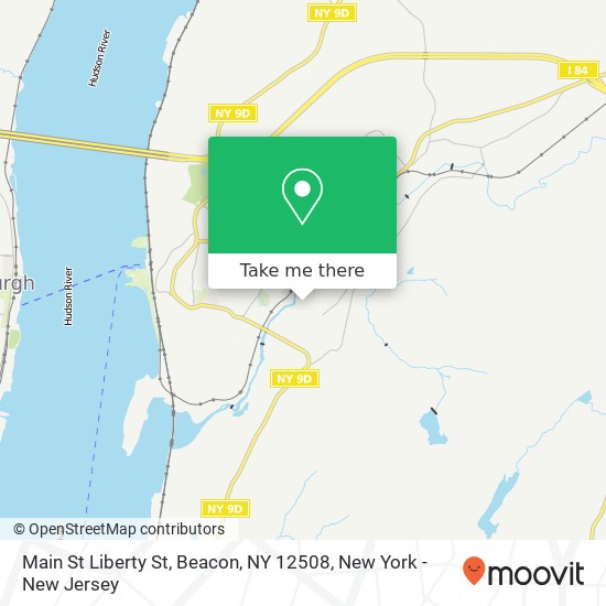 Mapa de Main St Liberty St, Beacon, NY 12508