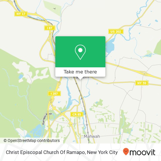 Christ Episcopal Church Of Ramapo map