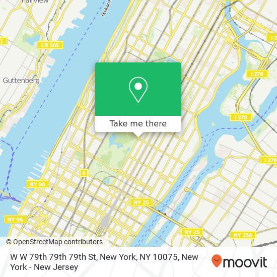 Mapa de W W 79th 79th 79th St, New York, NY 10075