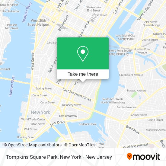 How to get to Tompkins Square Park in Manhattan by Bus Subway or