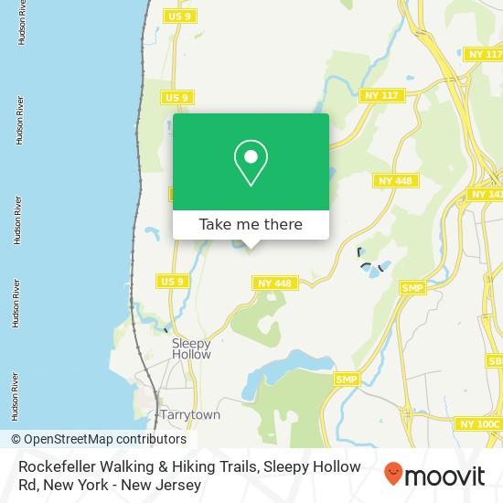 Rockefeller Walking & Hiking Trails, Sleepy Hollow Rd map
