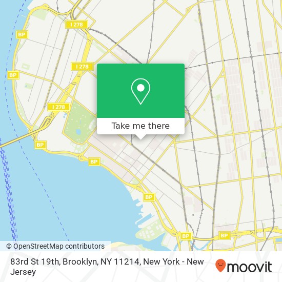 Mapa de 83rd St 19th, Brooklyn, NY 11214