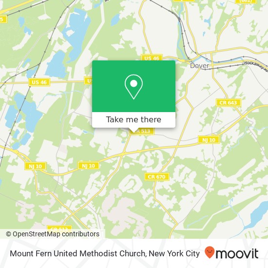 Mapa de Mount Fern United Methodist Church