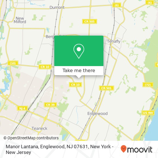Mapa de Manor Lantana, Englewood, NJ 07631