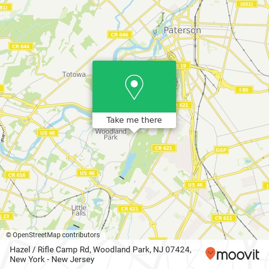 Mapa de Hazel / Rifle Camp Rd, Woodland Park, NJ 07424