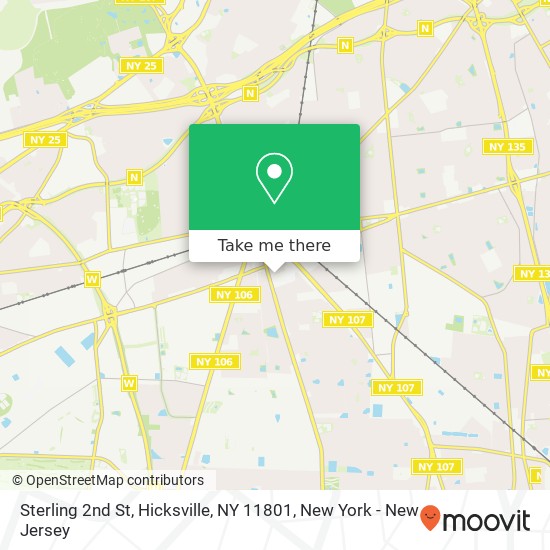 Mapa de Sterling 2nd St, Hicksville, NY 11801