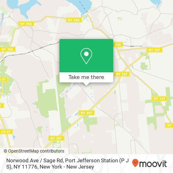 Norwood Ave / Sage Rd, Port Jefferson Station (P J S), NY 11776 map