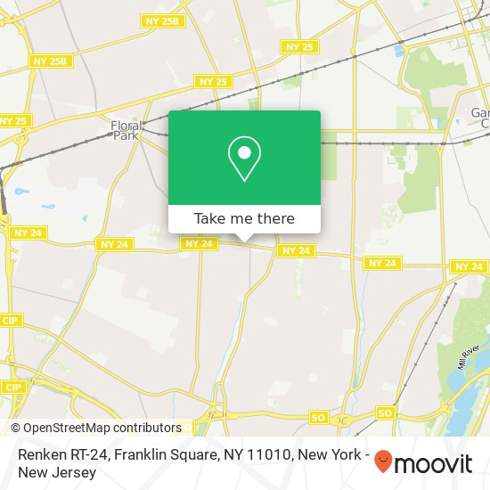 Mapa de Renken RT-24, Franklin Square, NY 11010